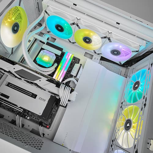 Corsair iCUE ML120 RGB Elite Premium 120mm PWM Magnetic Levitation Triple Fan Kit (White)